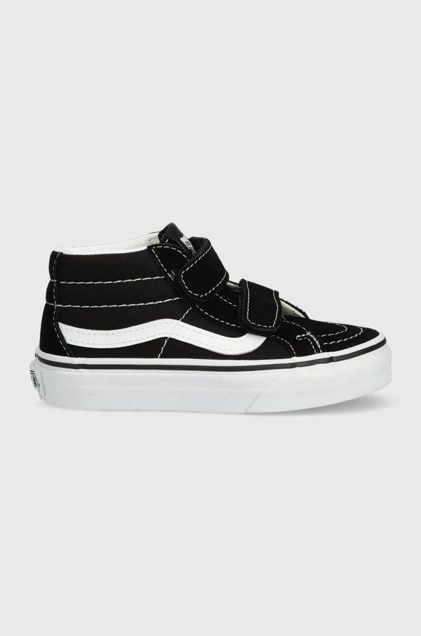 Vans Otroške superge Vans UY SK8-Mid Reissue V VN00018TBD61 črna barva