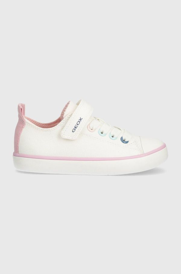 Geox Otroške teniske Geox GISLI bela barva
