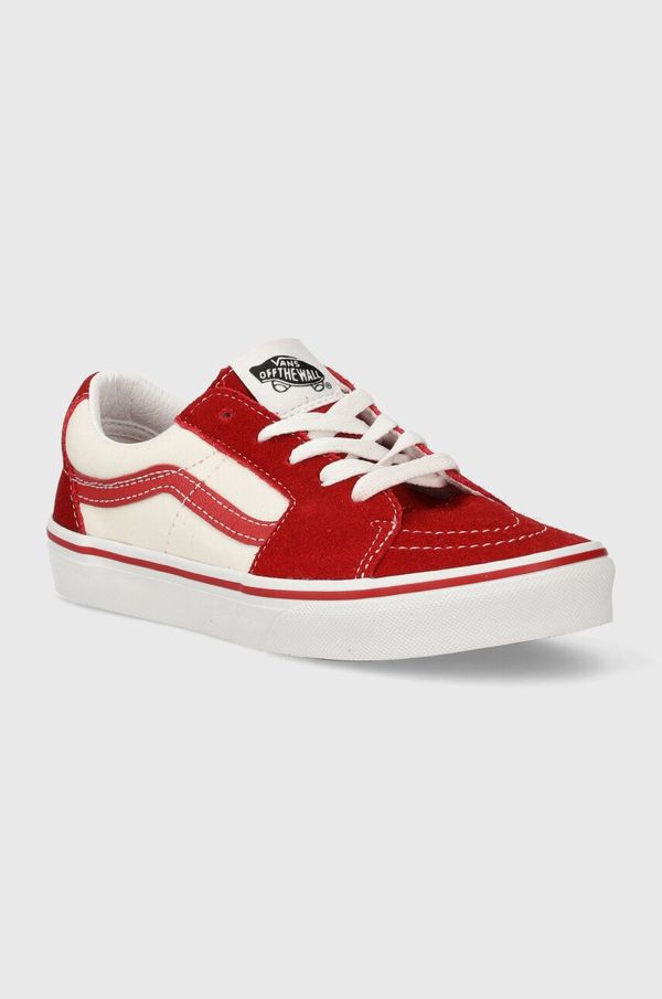 Vans Otroške teniske iz semiša Vans JN SK8-Low rdeča barva