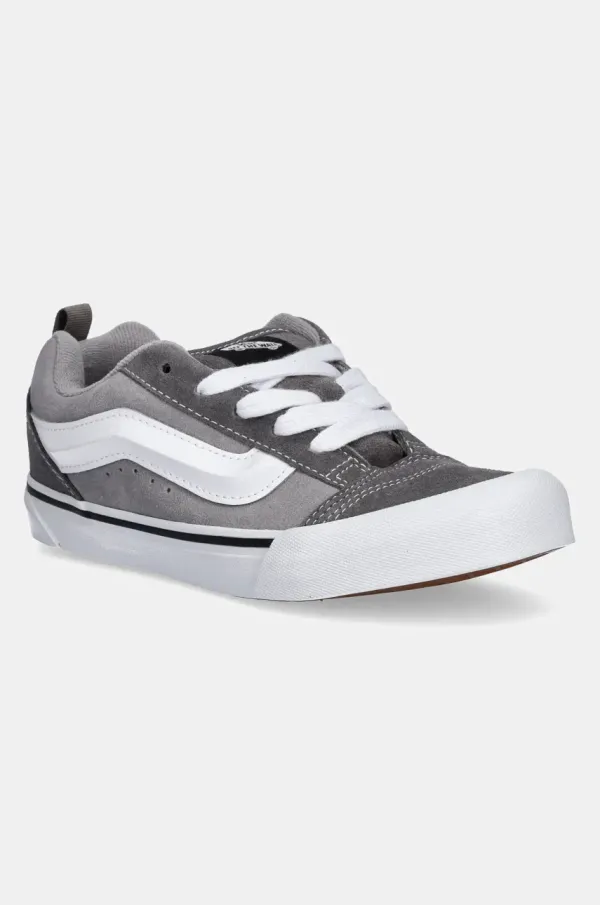 Vans Otroške teniske iz semiša Vans Knu Skool siva barva, VN000D2TI5G1