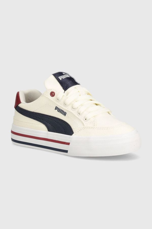 Puma Otroške teniske Puma Court Classic Vulc FS JR bež barva