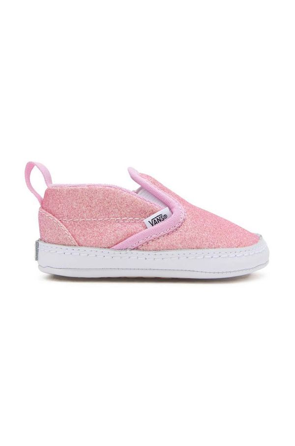 Vans Otroške teniske Vans Slip-On V Crib roza barva