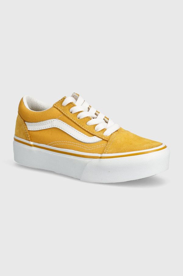 Vans Otroške teniske Vans UY Old Skool Platform rumena barva