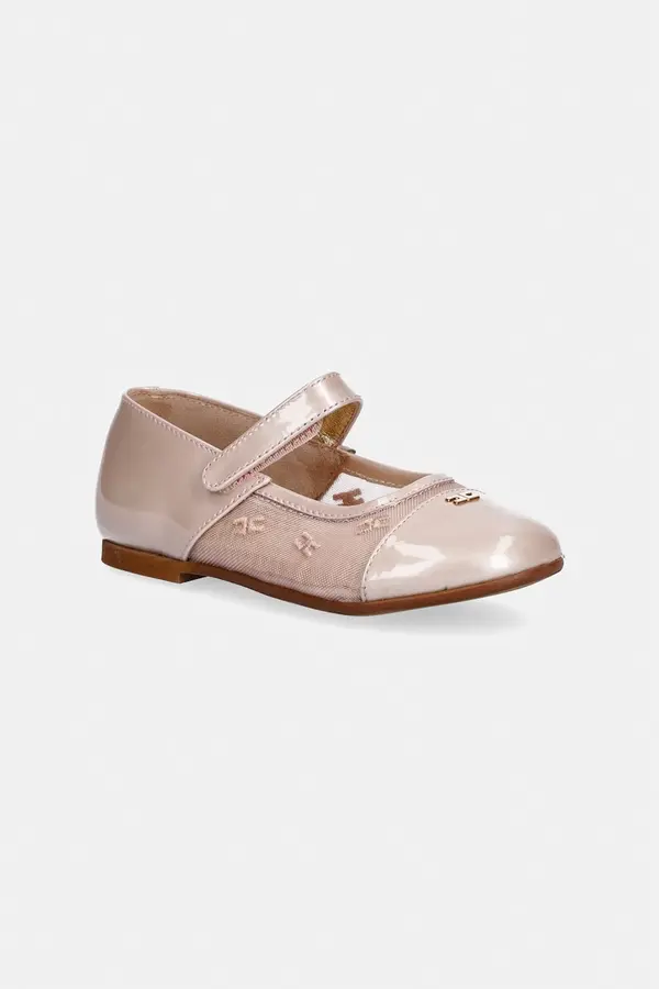Elisabetta Franchi Otroške usnjene balerinke Elisabetta Franchi
