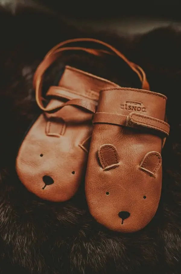 Donsje Otroške usnjene rokavice Donsje Kapi Classic Mittens Bear