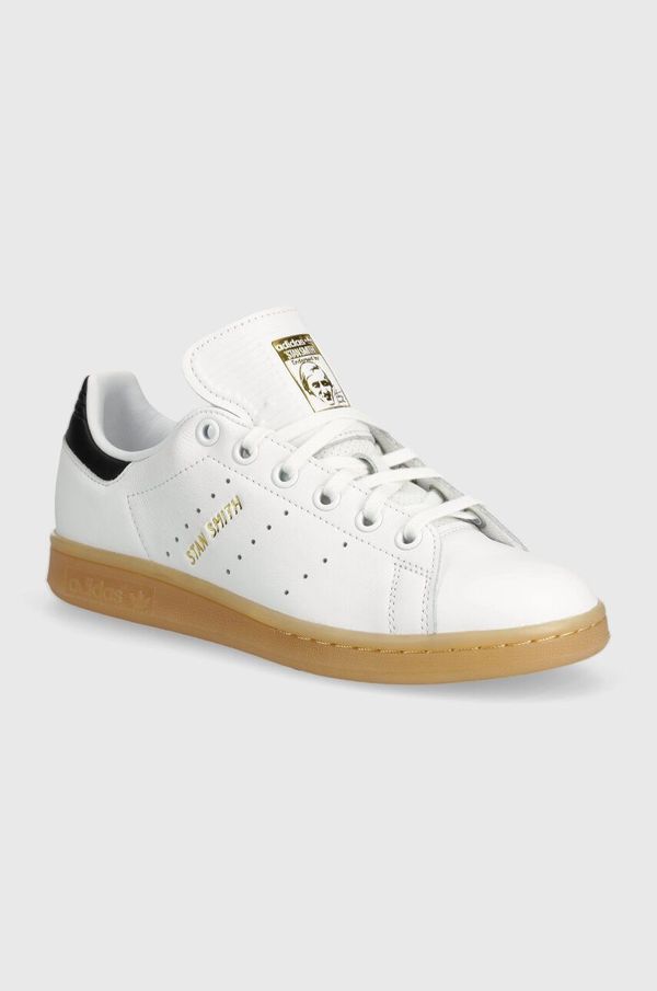 adidas Originals Otroške usnjene superge adidas Originals STAN SMITH bela barva, IH5352