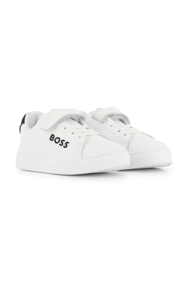 BOSS Otroške usnjene superge BOSS