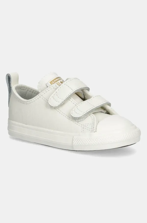Converse Otroške usnjene superge Converse Chuck Taylor All Star 2V bela barva, A13793C