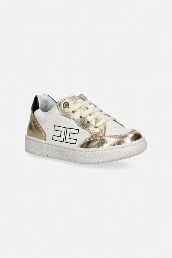 Elisabetta Franchi Otroške usnjene superge Elisabetta Franchi