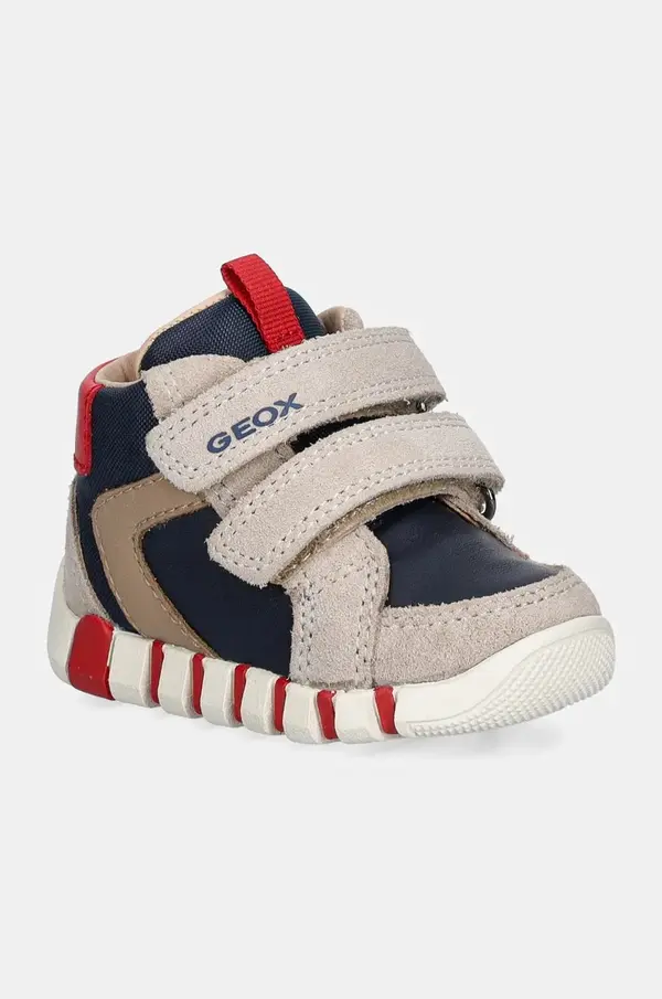 Geox Otroške usnjene superge Geox IUPIDOO