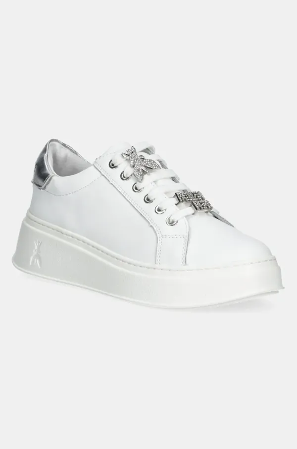 Patrizia Pepe Otroške usnjene superge Patrizia Pepe srebrna barva, PPJ302