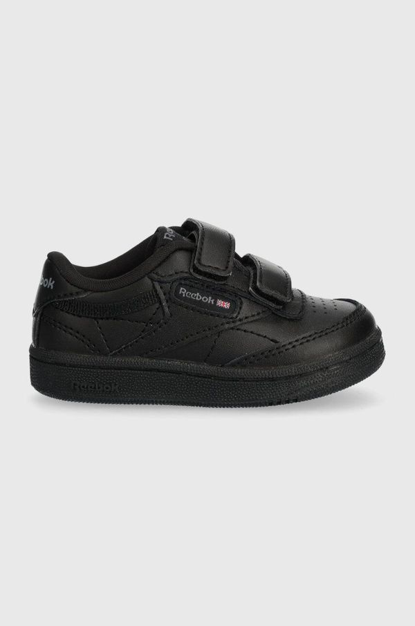 Reebok Classic Otroške usnjene superge Reebok Classic črna barva