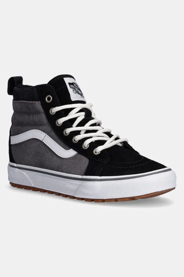 Vans Otroške usnjene superge Vans MTE SK8-Hi siva barva, VN000D2UN421