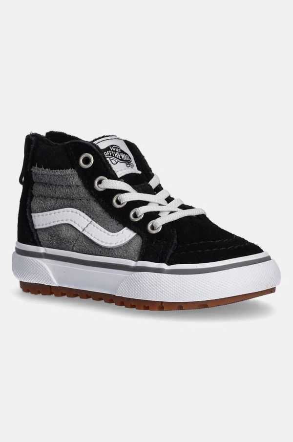 Vans Otroške usnjene superge Vans MTE SK8-Hi Zip siva barva, VN000D0MN421