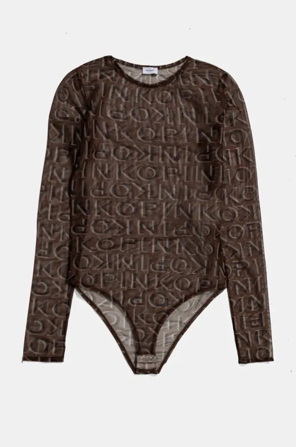 Pinko Up Otroški body Pinko Up rjava barva, KFBD001.0.TU022