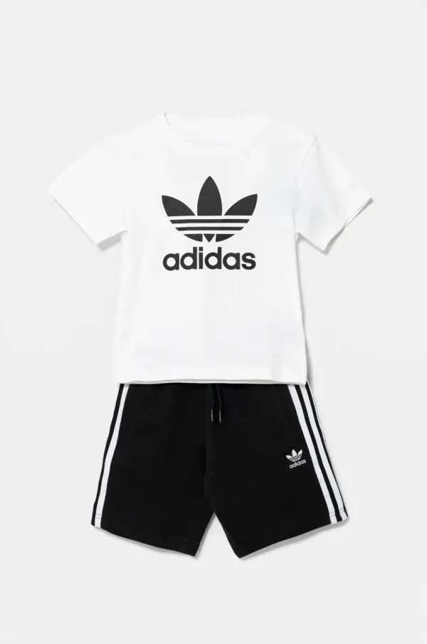 adidas Originals Otroški bombažen komplet adidas Originals bela barva, JE1613