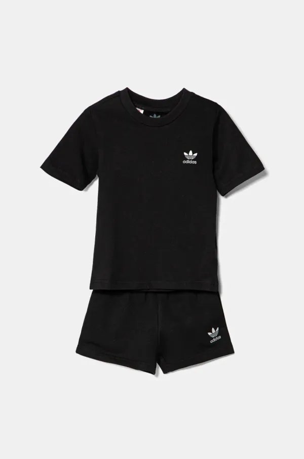 adidas Originals Otroški bombažen komplet adidas Originals črna barva, JI5842