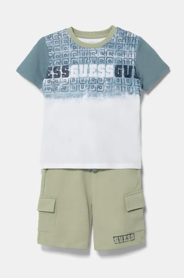 Guess Otroški bombažen komplet Guess bela barva, N5RG07 K8HM4