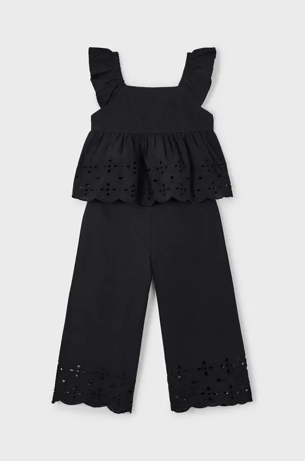 Mayoral Otroški bombažen komplet Mayoral črna barva, 3561