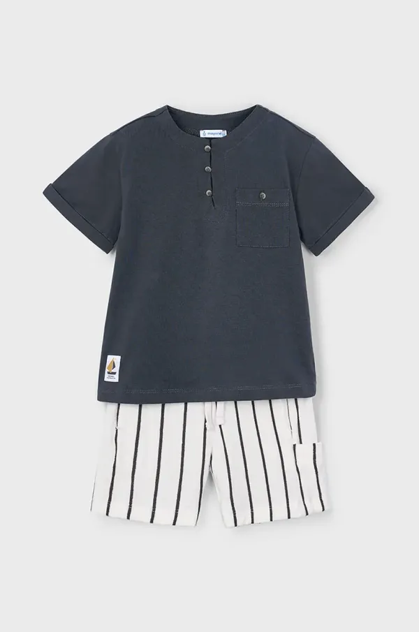 Mayoral Otroški bombažen komplet Mayoral črna barva, 3603