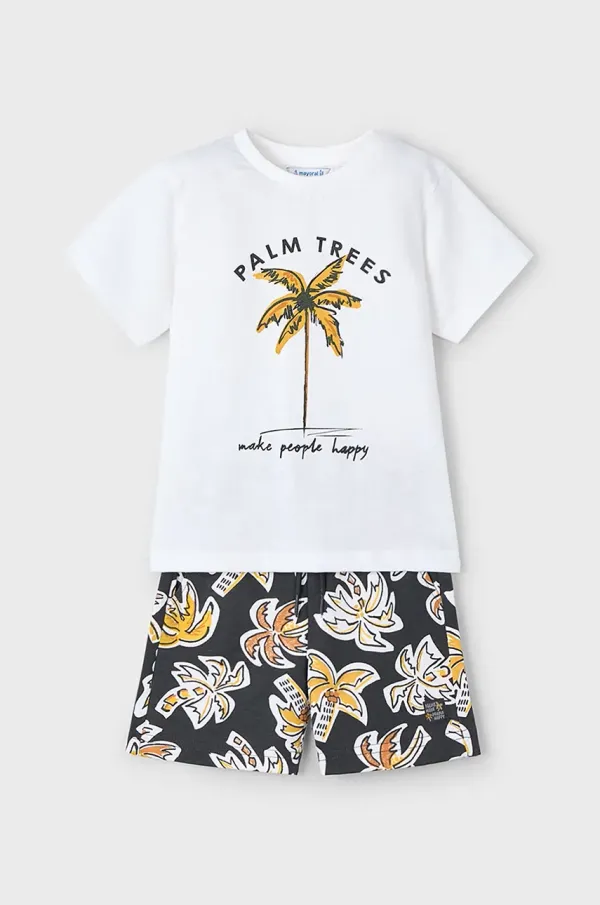 Mayoral Otroški bombažen komplet Mayoral črna barva, 3604