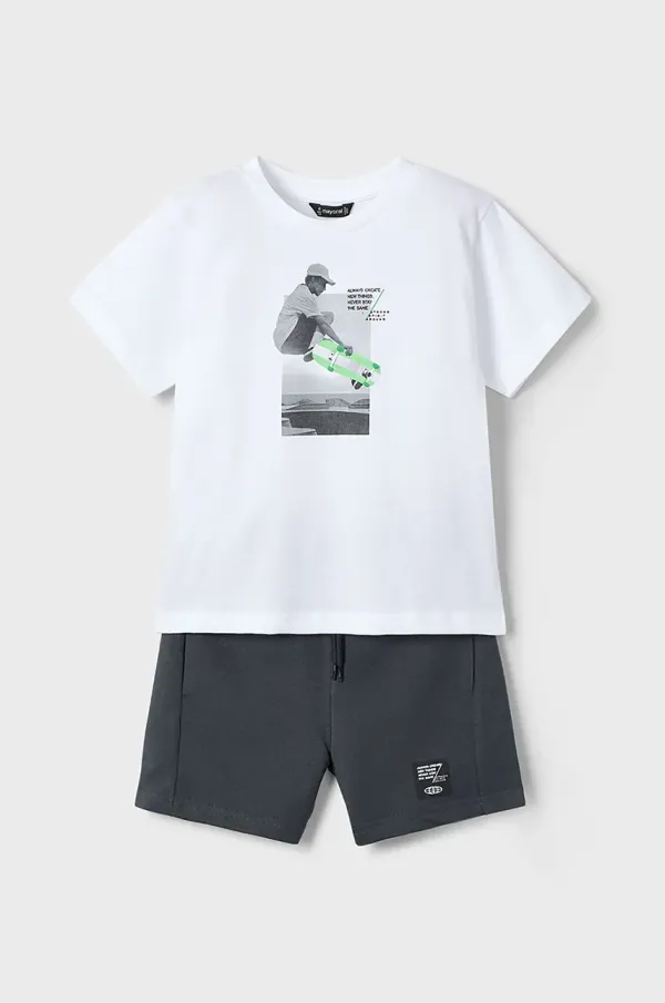 Mayoral Otroški bombažen komplet Mayoral črna barva, 3607