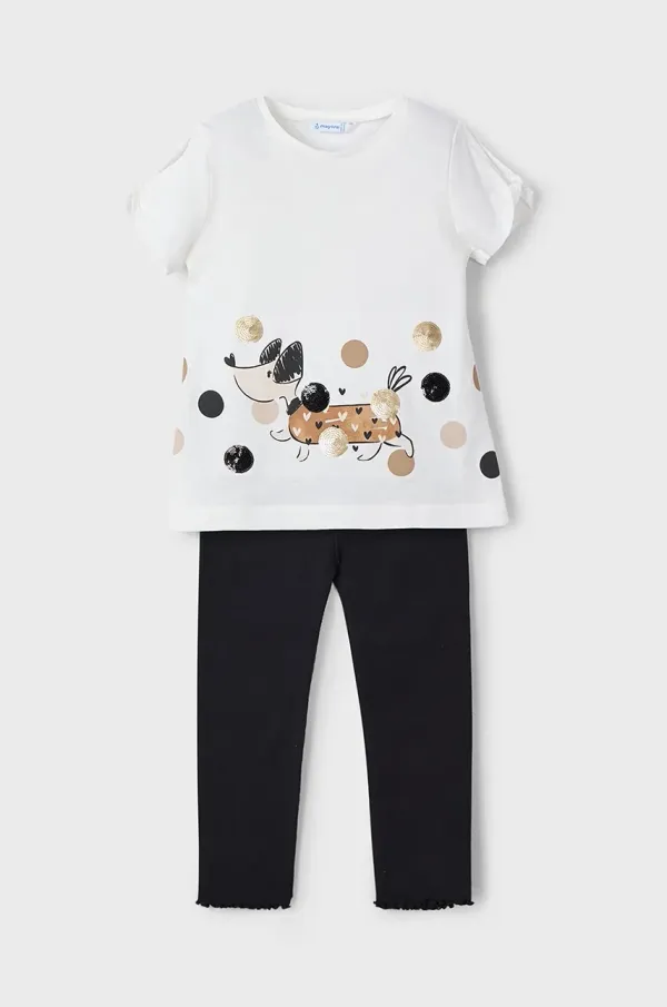 Mayoral Otroški bombažen komplet Mayoral črna barva, 3706