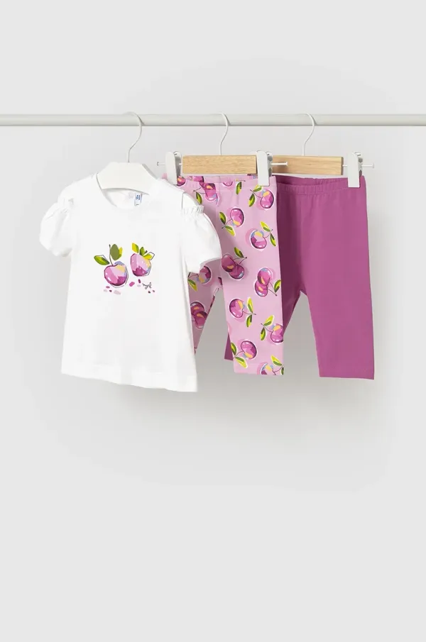 Mayoral Otroški bombažen komplet Mayoral roza barva, 1740