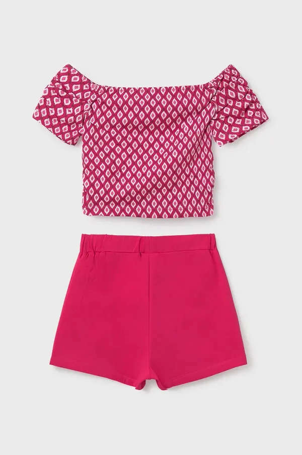 Mayoral Otroški bombažen komplet Mayoral roza barva, 6293