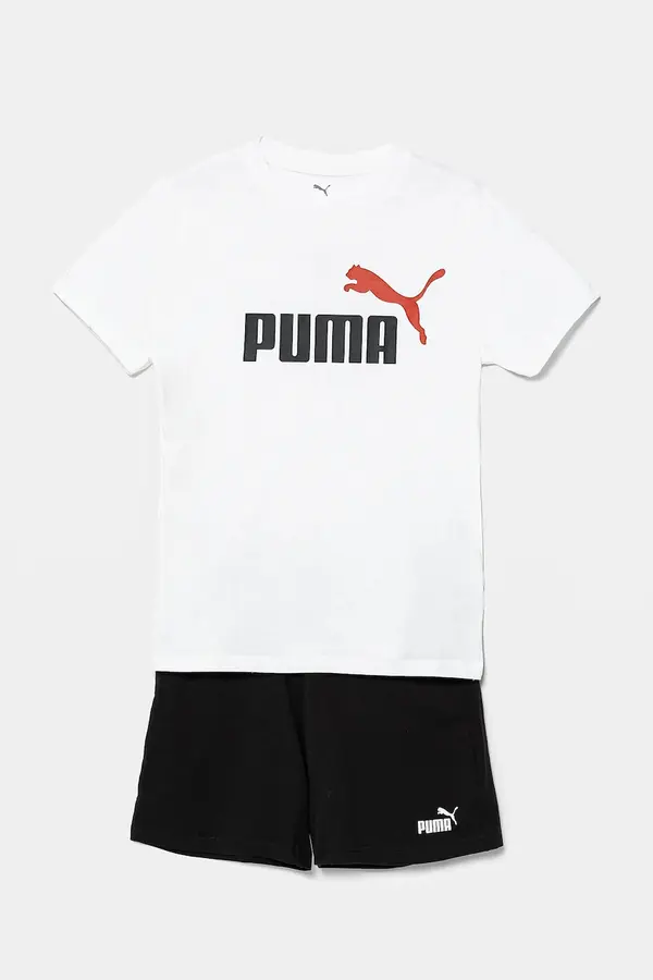 Puma Otroški bombažen komplet Puma ESS 2 COLOR No. 1 Logo Tee and Shorts Set