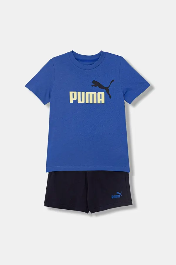 Puma Otroški bombažen komplet Puma ESS 2 COLOR No. 1 Logo Tee and Shorts Set