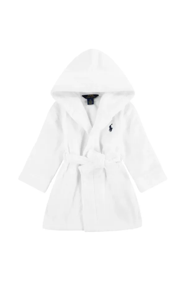 Polo Ralph Lauren Otroški bombažen kopalni plašč Polo Ralph Lauren bela barva, 7P0188