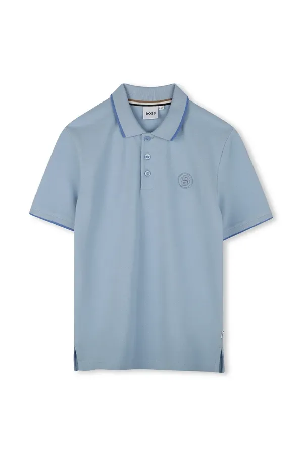 BOSS Otroški bombažen polo BOSS J52012