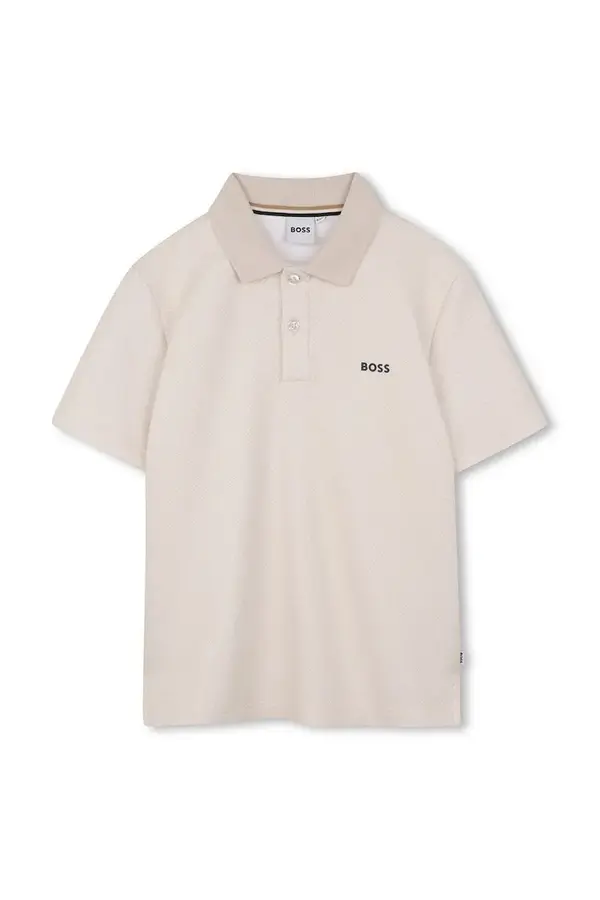 BOSS Otroški bombažen polo BOSS