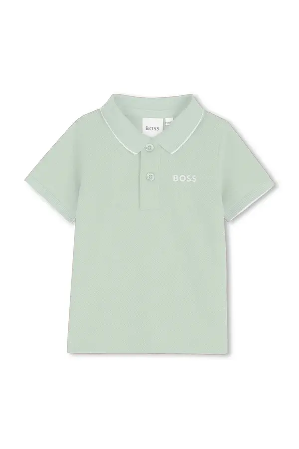 BOSS Otroški bombažen polo BOSS