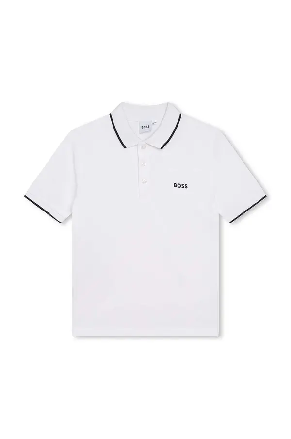 BOSS Otroški bombažen polo BOSS