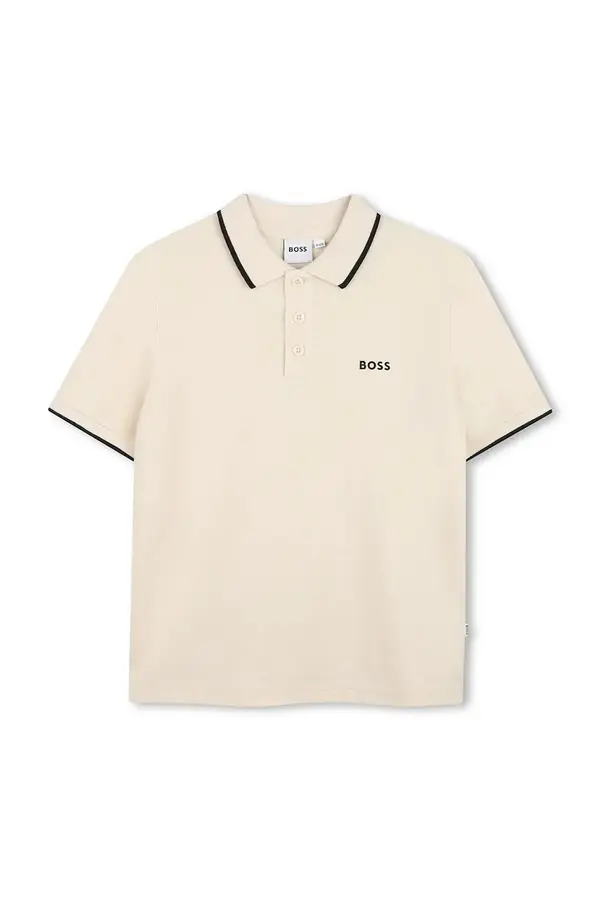 BOSS Otroški bombažen polo BOSS