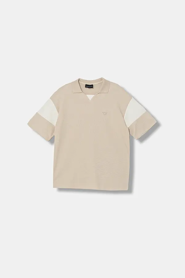 Emporio Armani Otroški bombažen polo Emporio Armani