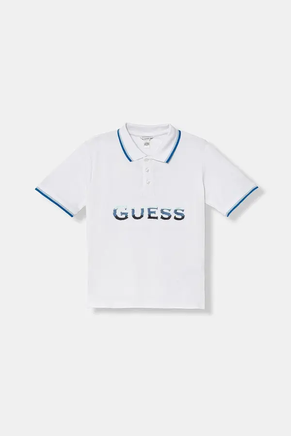 Guess Otroški bombažen polo Guess