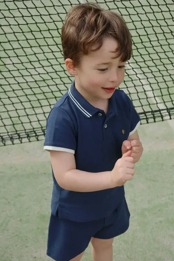 Konges Sløjd Otroški bombažen polo Konges Sløjd FLORIAN POLO SHIRT GOTS