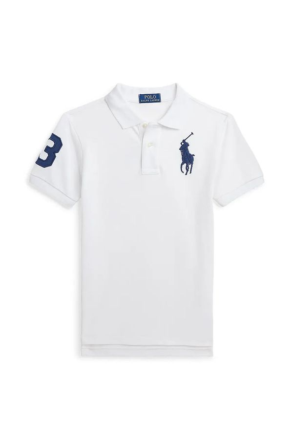 Polo Ralph Lauren Otroški bombažen polo Polo Ralph Lauren bela barva, 323708861112