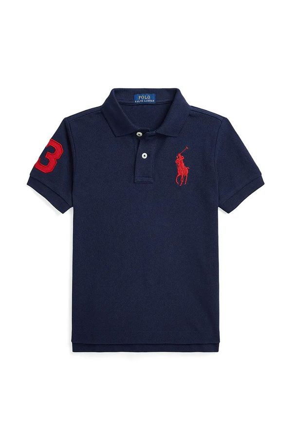 Polo Ralph Lauren Otroški bombažen polo Polo Ralph Lauren mornarsko modra barva, 322703635100