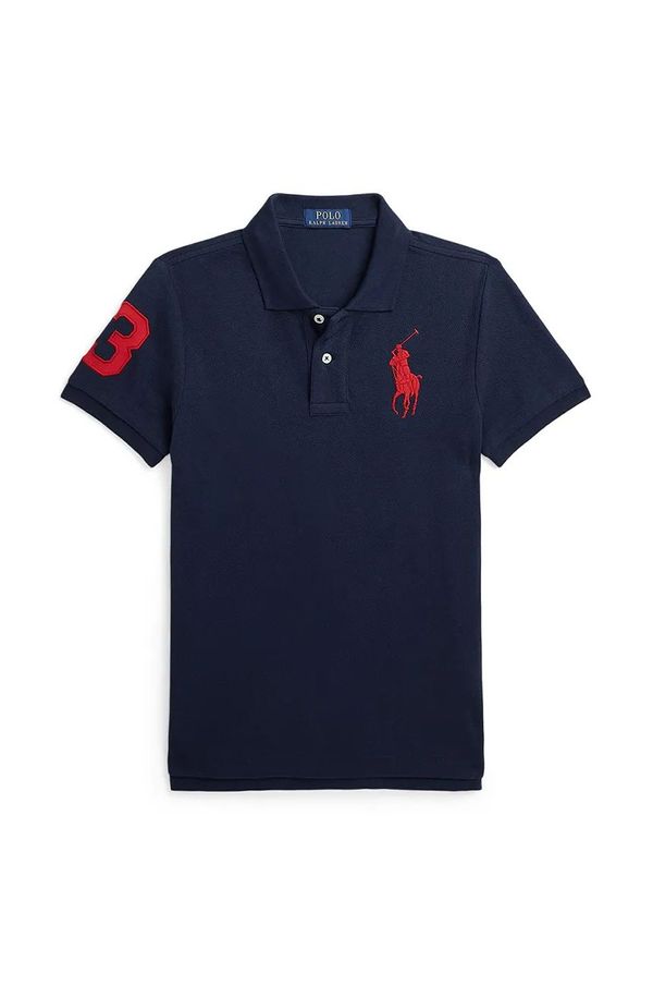 Polo Ralph Lauren Otroški bombažen polo Polo Ralph Lauren mornarsko modra barva, 323708861113