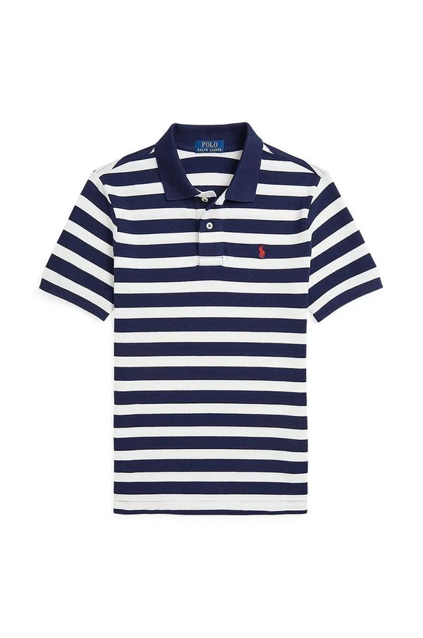 Polo Ralph Lauren Otroški bombažen polo Polo Ralph Lauren mornarsko modra barva, 323958166001