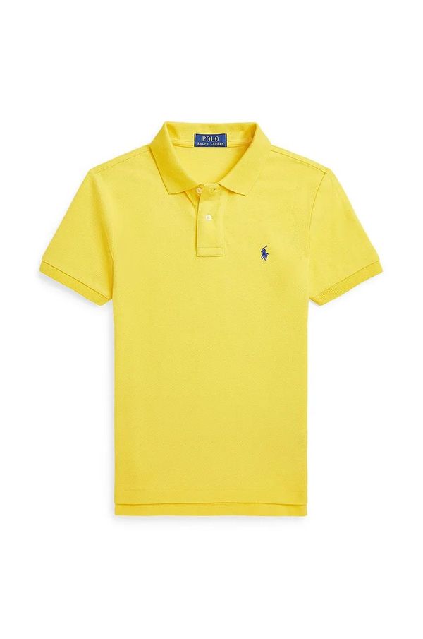 Polo Ralph Lauren Otroški bombažen polo Polo Ralph Lauren rumena barva, 323708857184