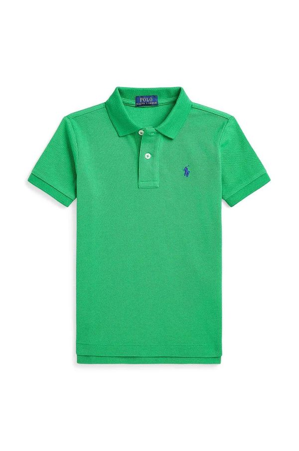 Polo Ralph Lauren Otroški bombažen polo Polo Ralph Lauren zelena barva, 322703632183