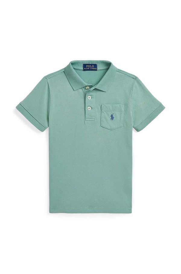 Polo Ralph Lauren Otroški bombažen polo Polo Ralph Lauren zelena barva, 322942065002