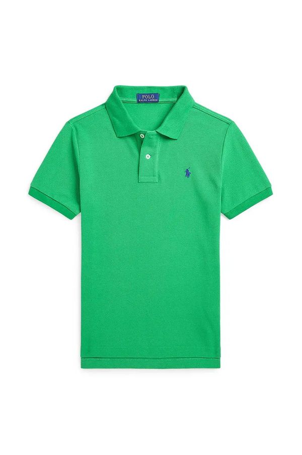 Polo Ralph Lauren Otroški bombažen polo Polo Ralph Lauren zelena barva, 323708857182