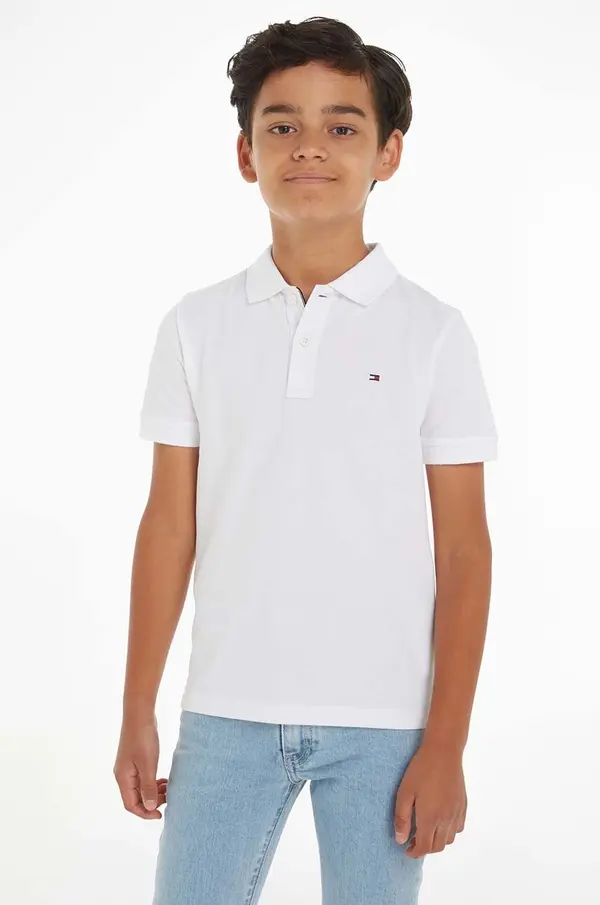 Tommy Hilfiger Otroški bombažen polo Tommy Hilfiger