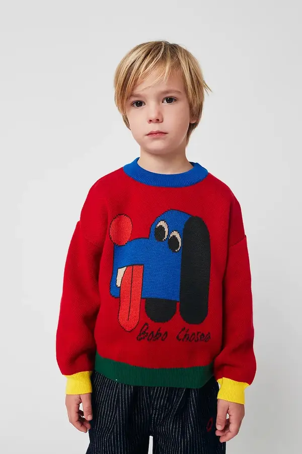 Bobo Choses Otroški bombažen pulover Bobo Choses Doggy Mate